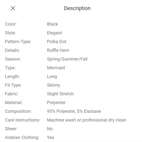 Curvy+ Elegant Polka-dot Mermaid Style Skirt - Picture 6 of 6